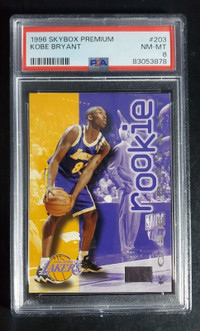 Kobe Bryant 1996 Skybox Premium Basketball Rookie Card PSA 8.