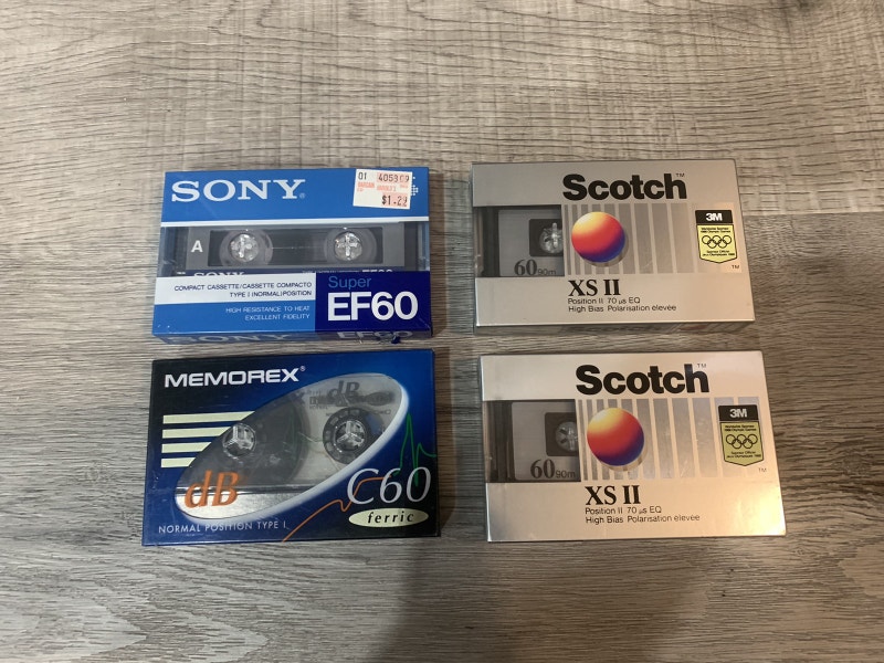 4 NEW+SEALED 60 Minute Blank Audio Cassette Tapes SCOTCH XSII CDs