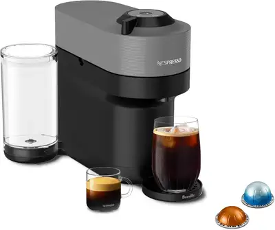 Breville Nespresso Vertuo Pop+ Dark Grey Coffee & Espresso Machi, View more