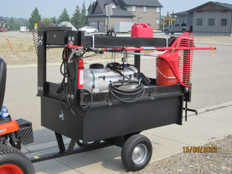 Garden Tool Cart, 12 V 15 Gallon Sprayer and Dump Trailer Outdoor