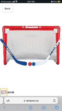 NHL Mini Hockey  Goal, Stick and Ball set