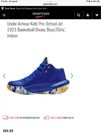 Boy’s Basketball Shoes Under Armour Size 1
