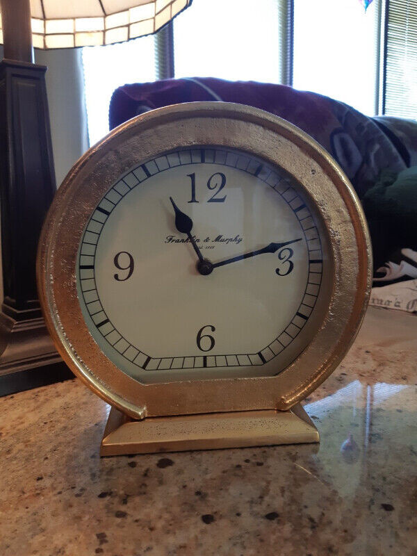 FIRST $40 EACH ~Franklin & Murphy Gold Clock ~ Pewter Golf Clock in Arts & Collectibles in St. Catharines - Image 2