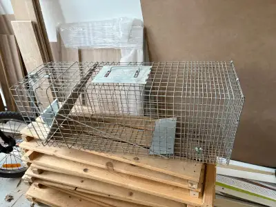 Havahart racoon cage.