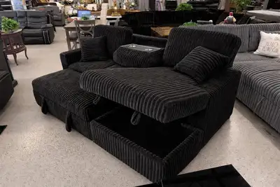 Sectional Corduroy Sofa Bed with Storage Now on Sale , View more