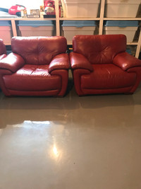 Leather Sofa & 2 chairs for sale