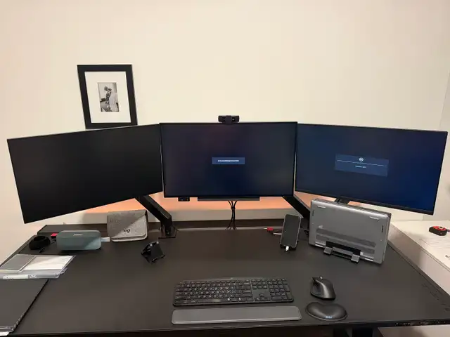 2 Dell 24" USB-C Monitors + Secretlab MAGNUS Single Monitor Arm