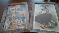 2 M. Hohner Harmonicas Prints, Barn Board Frames with PlexiGlass