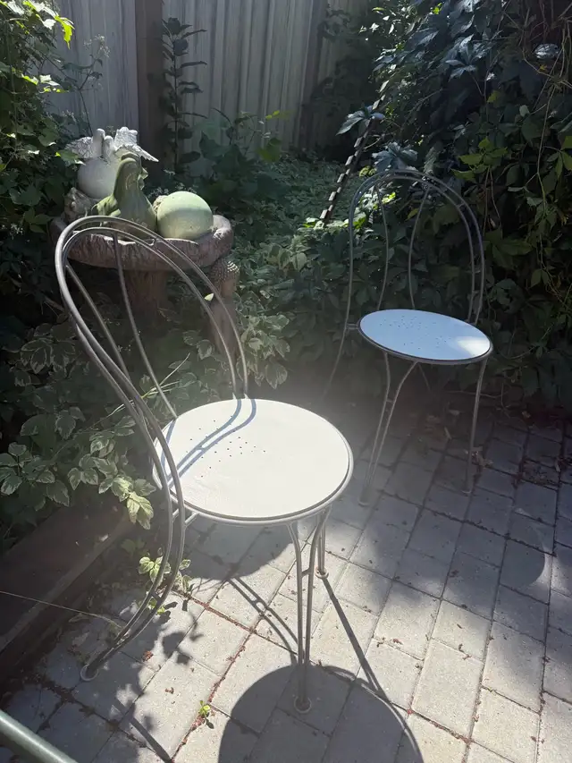 Vintage Polish Pair , French Style Chairs  (Made In Poland)Stack in Patio & Garden Furniture in Regina - Image 4