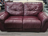(FREE DELIVERY) leather Love seat recliner