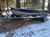 14 foot aluminum boat and trailer 