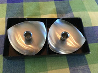 Matching  Candle Holders * 18-8 Stainless Steel * Hong Kong