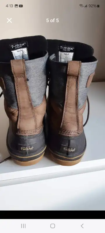 FarWest Waterproof Leather/Rubber Boots ,T-Max ,Size 13 in Men's Shoes in Mississauga / Peel Region - Image 4