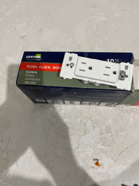  Push lock electrical wall outlet