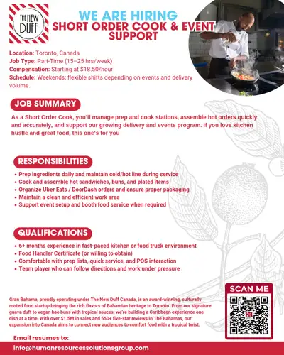 As a Short Order Cook, you'll manage prep and cook stations, assemble hot orders quickly and accurat...
