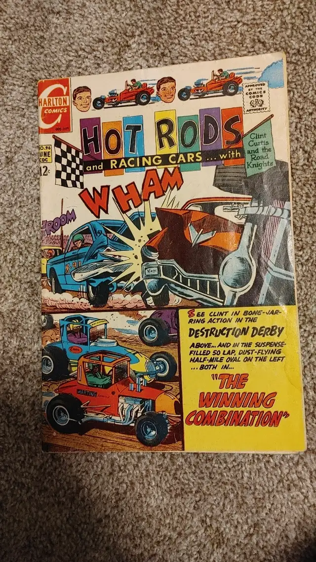 Good copy of 1969 Charlton Hot Rods and Racing Cars #96 in Comics & Graphic Novels in Edmonton - Image 2