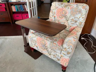This deluxe right side overbed table by Drive Medical serves many purposes. It can be used for eatin...