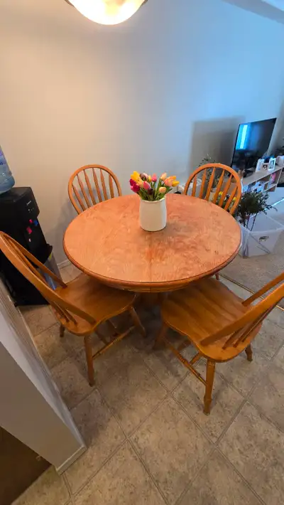 Oak Table and Chair Set, View more