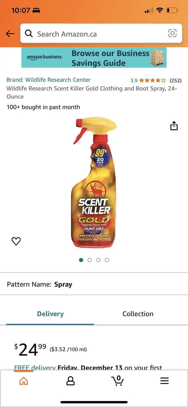 Hunt Dry super charged scent killer