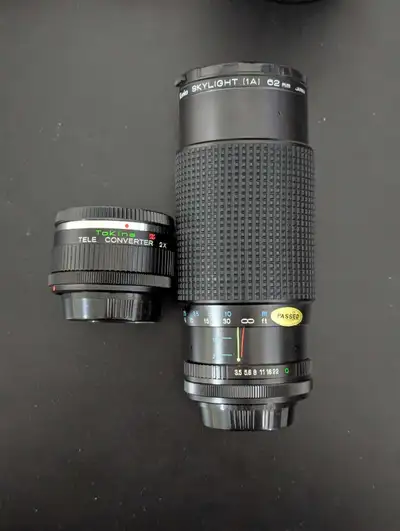 C/FD F3.5 70-210mm lens and a 2x teleconverter by Tokina , View more