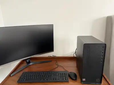 Hp computer and Samsung monitor, View more