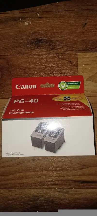Canon printer ink, black, PG-40, 2pk new, View more