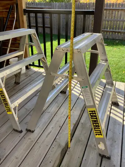 Pair of 3’ Aluminum Saw Horses, View more