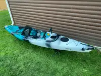 New 12’7” Strider XL Fishing Kayak - Aqua White