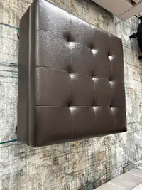 Faux leather  storage ottoman