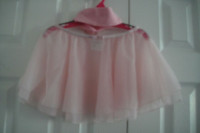 2 pc Girls Gilda Dance/Gymnastics two layer Sheer Skirt Pink S/M