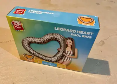 Brand New ***Play Day*** Leopard Heart Pool Ring, View more