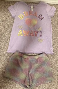 Kids Pj Shirt and Shorts sz M 7/8