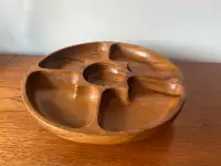 Vintage Wooden Lazy Susan Serving Tray