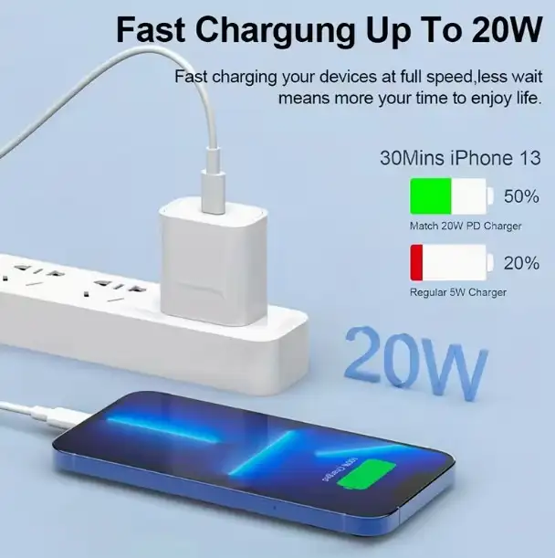 2m 6.6ft Type-C to Lightning Fast Charge / Data Cables in Cell Phone Accessories in Markham / York Region - Image 5