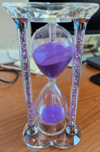 Crystal sand hourglass - Purple