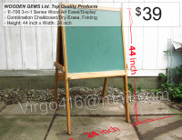 /\ WOODEN Gems Ltd. E-700 3-N-1 SERIES Dry-Erase/Chalk Board  /\