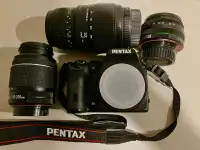 Pentax K-s 2 Body with 3 lenses.