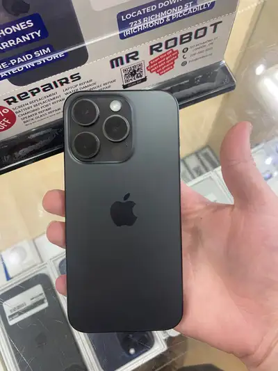 iPhone 15 Pro – 128GB – Black Titanium – Like NEW DEAL!, View more