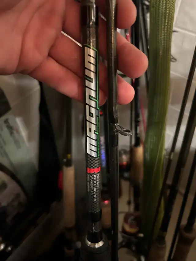 rapala magnum 7’9 2pc medium 8-20lb test catfish rod in Fishing, Camping & Outdoors in Sarnia - Image 2