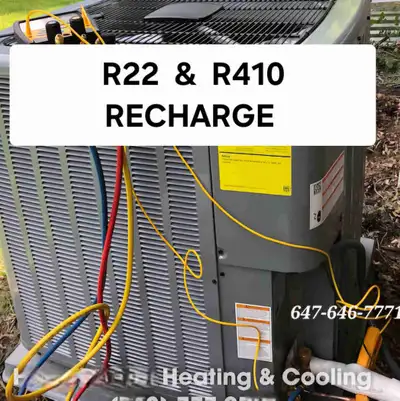 R22 & R410 Recharge .  Best Rates 647-646-7771, View more