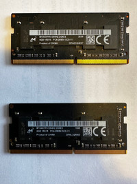 Laptop Memory 8GB DDR4 SODIMM Mémoire Vife 8Gb