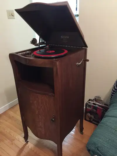 Antique Cabinet Style Gramophone, View more