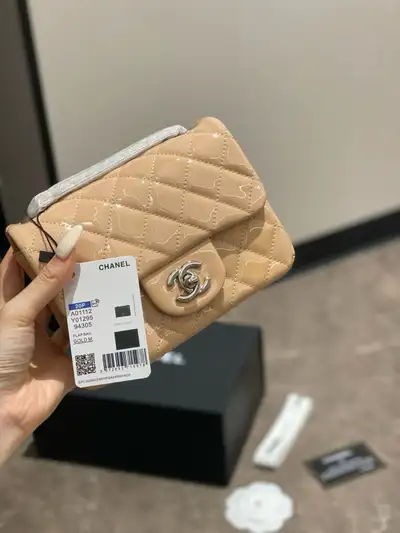 New Chanel Small Patent Leather Flap Purse, View more