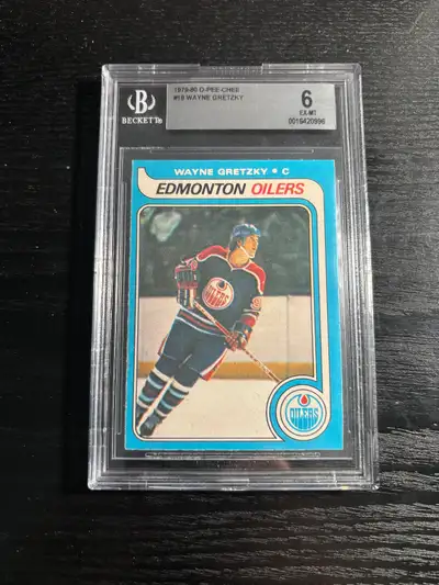 Very nice eye appeal Gretzky rookie graded a BGS 6! These don’t pop up too often give the grade Aski...