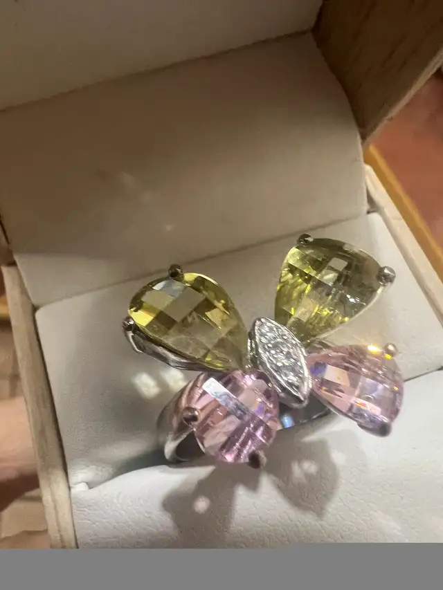 925 silver pink and green quartz ring in Jewellery & Watches in Edmonton - Image 5