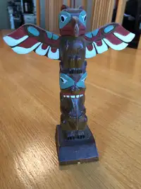 Painted Mini Carved Totem Pole
