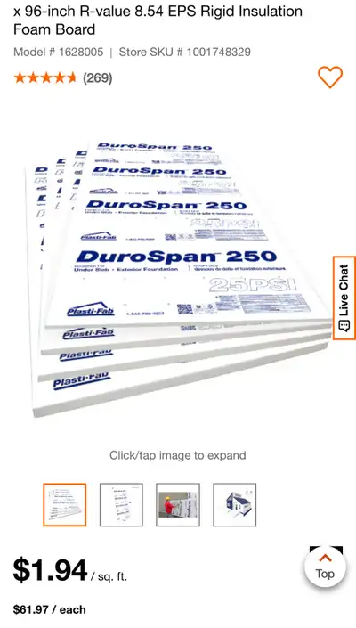 INSULATION 2-inch  Rigid Insulation Foam Board, View more