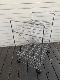 Folding Wire Rack Mobile Storage Unit_good for drawings etc_$70