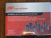 Ingersoll Rand 8-Pc SAE Deep Socket Set NEW