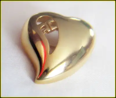 Rare find: Brooch by Paris haute couture, high end jewelry designer, André Courreges. In perfect vin...